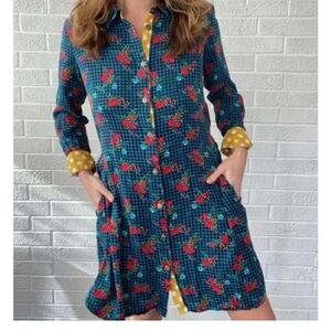 Matilda Jane Blue Long Sleeve Shirt Dress